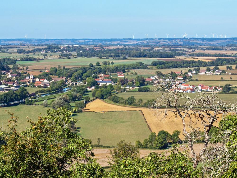 The Burgundy Canal valley at Vandenesse-en-Auxois
